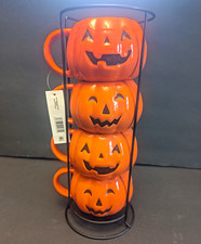 New Halloween Jack-o'-Lantern Ceramic Mug 10oz Coffee Cup Pumpkin Set
