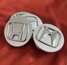 Set Of 4 Silver Honda Accord Civic Crv Pilot 69mm Wheel Center Caps Chrome Logo