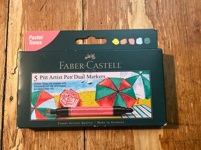 Faber-Castell Pastel Tones Pitt Artist Pen Dual Markers Artist Quality LOOK  