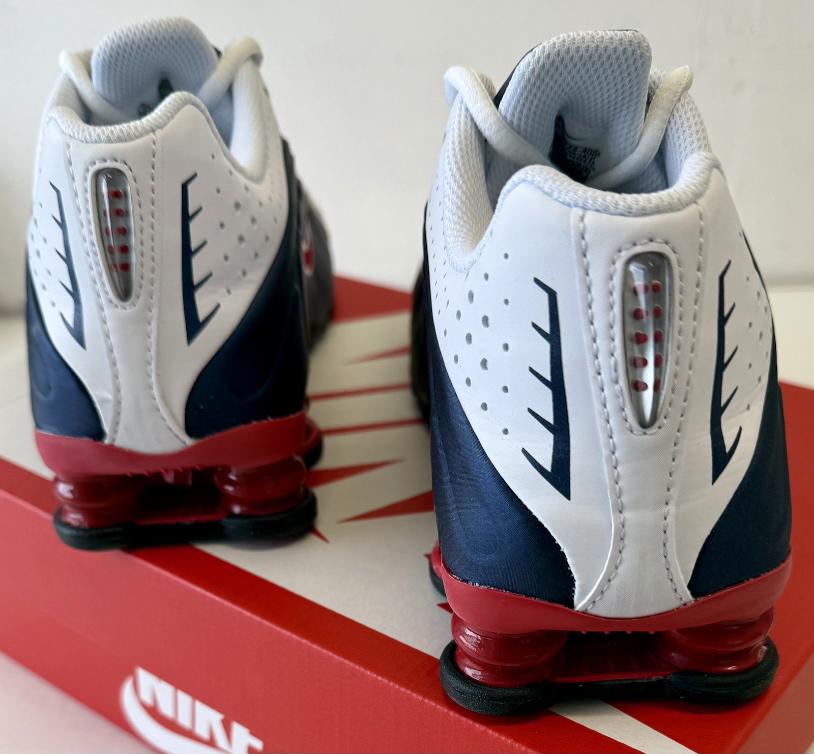 Nike Shox R4 GS USA Navy Red White UK 5 BNIB CW2626-400 RRP £100 image 5