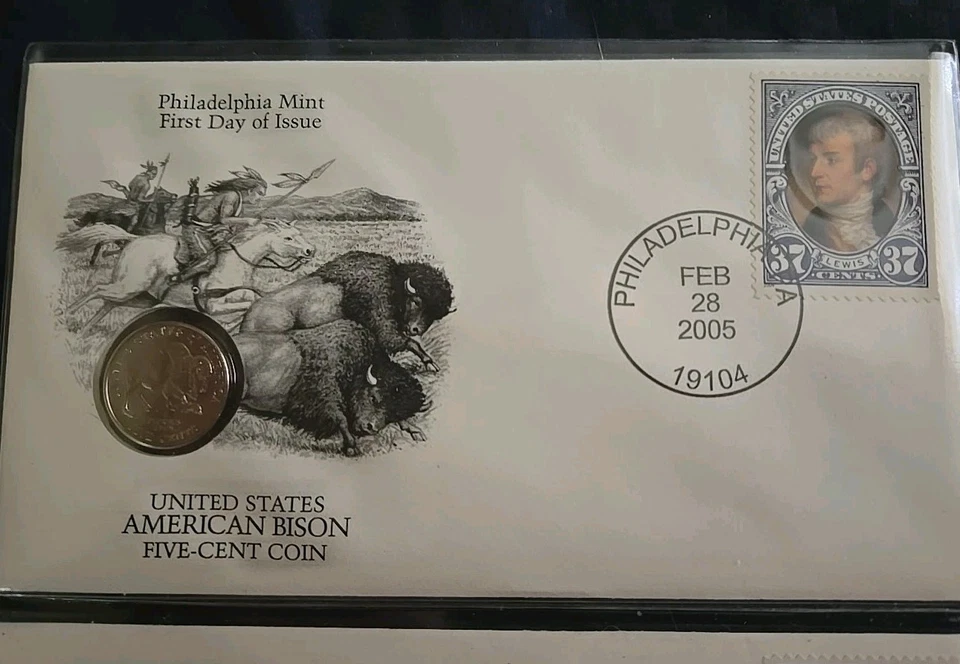 US Five Cent First Day Issue Set American Bison - Philadelphia & Denver Mint  - Image 2 of 4