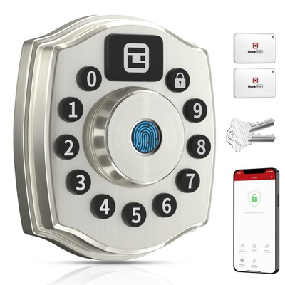 #ad #ad Geek Smart Door Lock with Keypad Fingerprint Door Knob with App Smart Deadb... $125.70