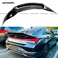 FOR 2021-24 HYUNDAI ELANTRA GLOSSY BLACK R STYLE HIGHKICK DUCKBILL TRUNK SPOILER