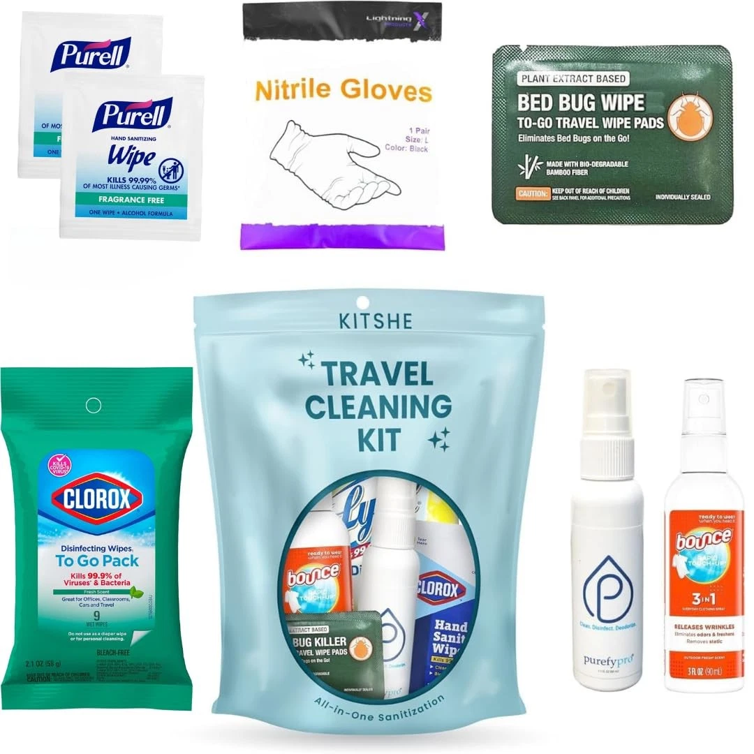 Travel Cleaning Supplies Kit - Travel Size Cleaning Supplies For Hotels, Bath...