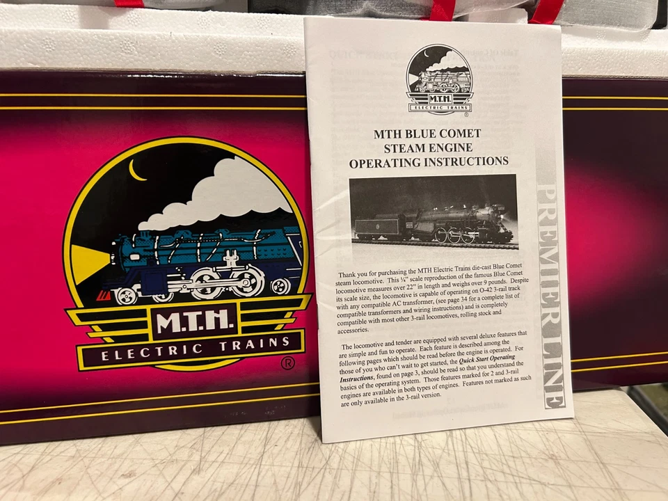 MTH 20-3028-1 New Jersey Central 4-6-2 Blue Comet Pacific w/ Proto 1 NIB - Image 3 of 4