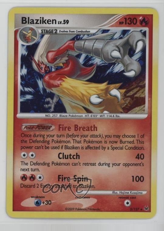 Blaziken Holo Pokémon Platinum #3 2009