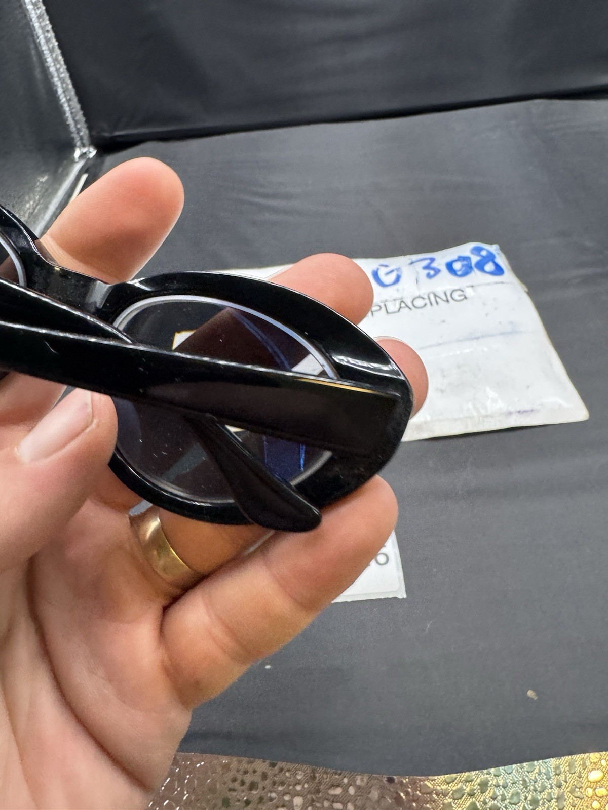 Vintage Black Solid Thick Sunglasses Frames Only … - image 2