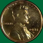 1924-D Lincoln Wheat Cent Fine F Coin, Harshly Cleaned #34391