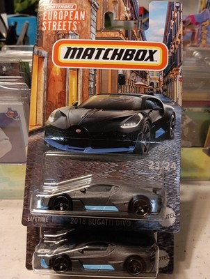 MATCHBOX EUROPEAN  STREETS 2018 BUGATTI DIVO LOT OF 2