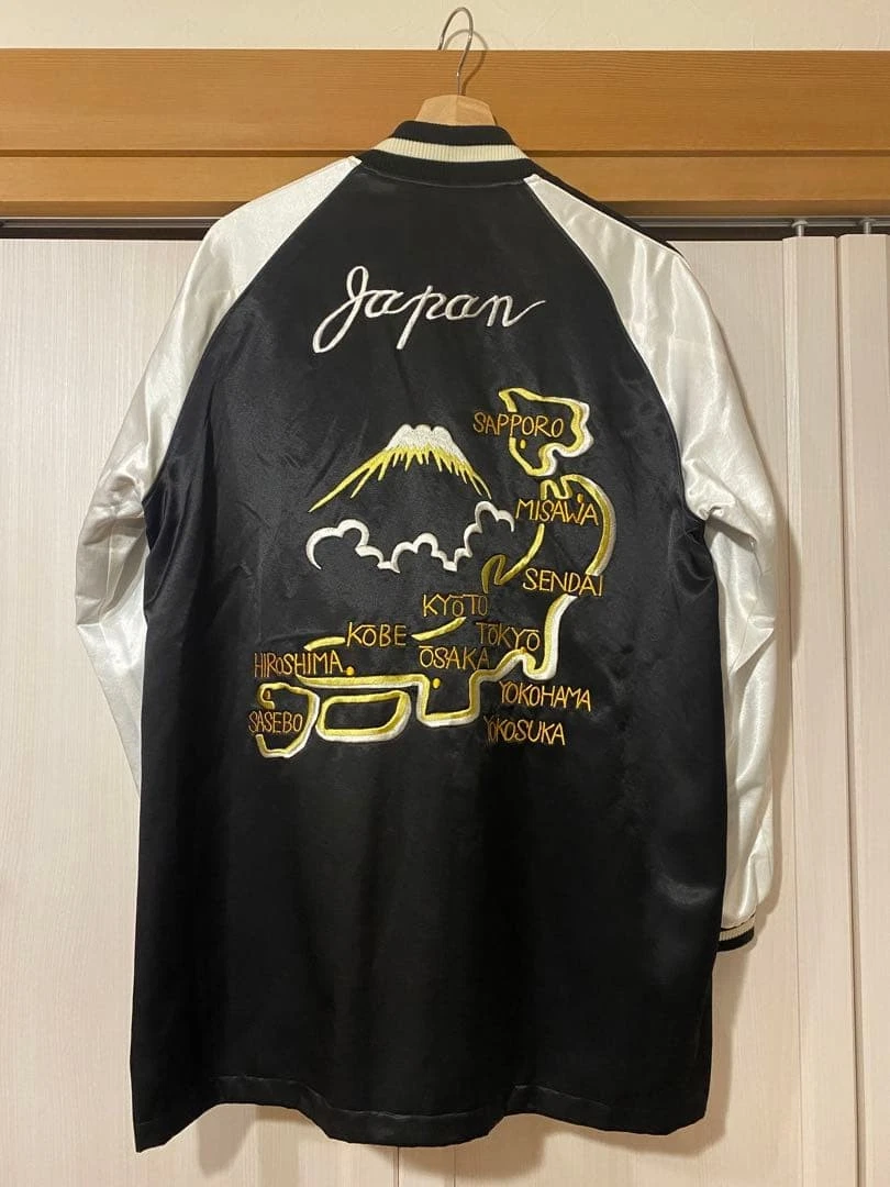 FACTOTUM FOH Sukajan Jacket Satin Bomber Model FOH Size M Black Edition image 2