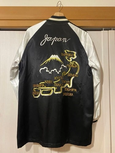FACTOTUM FOH Sukajan Jacket Satin Bomber Model FOH Size M Black Edition image 2
