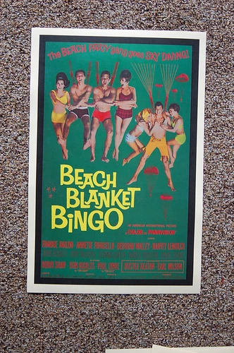 Beach Blanket Bingo Lobby Card Movie Poster Frankie Avalon Annette Funicello - product listing photo