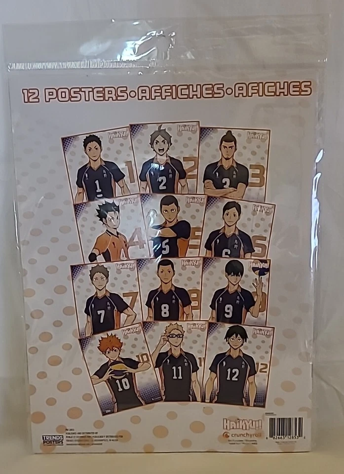 Haikyu!! Аниме баскетбол 12 x 8 стены плакаты набор из 12 - новый - Изображение 2 из 2
