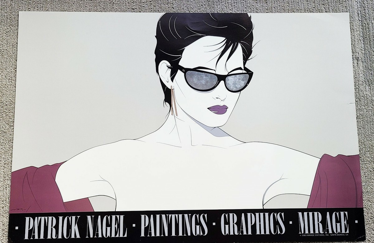 Patrick Nagel 1983 Print Silver Foiled Sunglasses Poster Art | eBay Patrick Nagel 1983 Print Silver Foiled Sunglasses Poster Art | eBay