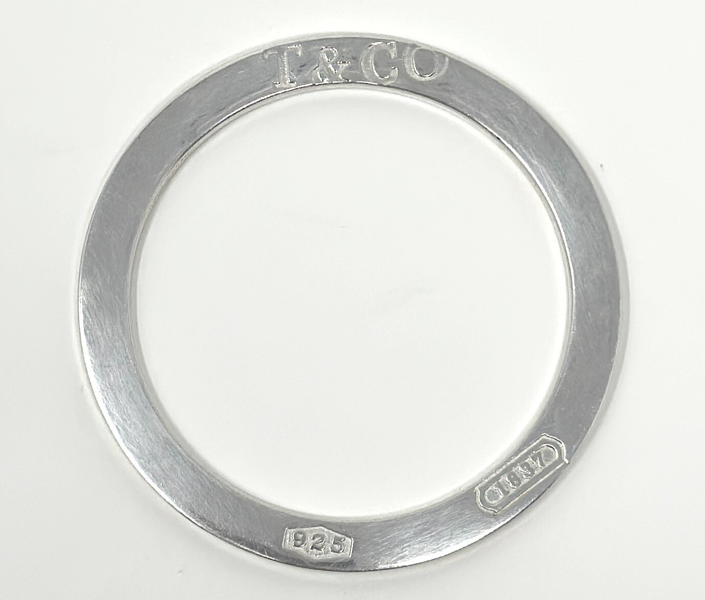 Rare Tiffany & Co 1837 T&CO Circle Cushion Bangle Bracelet Sterling 925 Silver