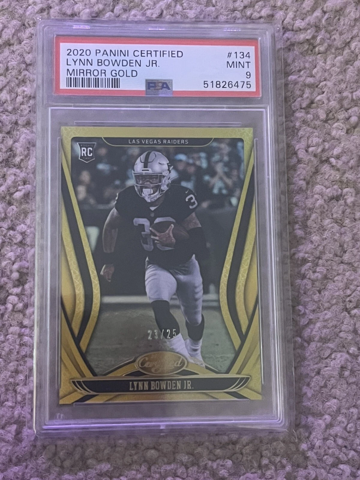 Lynn Bowden Jr. Panini Certified #134 Mirror Gold