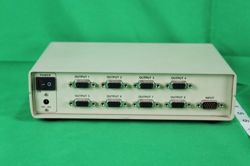 USED 8 PORT VGA MULTIPLIER DISPLAY UP TO 8 VGA MONTIORS SIMULTANEOUSLY DC 9V IN - Picture 4 of 6