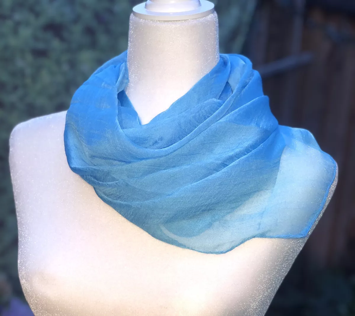 Light blue sale silk scarf