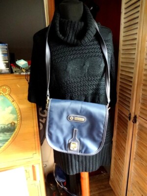 Vintage Samsonite Gummitasche made in belgium blau Raumwunder Handtasche