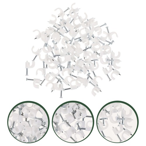 500 Pcs Kabelbinder Breitbandleitungsclips Kabelmanagement-Clips - Photo 6/12