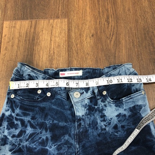 Levi's 710 Super Skinny Acid Wash Tie Dye Girls Sz 16 Reg Jeans Casual Everyday - Picture 8 of 12