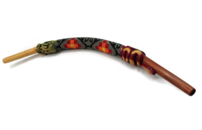 Handmade Peruvian Tepi Decorated with Multicolored Beads Cusco Handmade Tepi Palo Santo Decorated with Multicolored Beads  main image 2