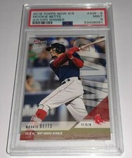 2018 Topps Now O/S #AW-6 Mookie Betts MVP Award Winner Card Graded PSA 9 Mint