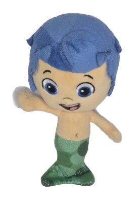 Nick Jr. Bubble Guppies GIL THE BLUE MERMAID BOY 7'' Plush STUFFED ANIMAL Toy TY