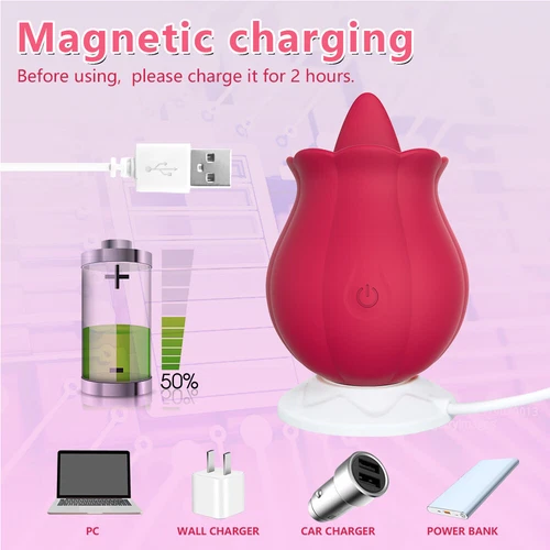 Silikon-Vibrator-Lecken-Sauger-Frauen-Massagegerät-10 Vibrationen USB Wiederaufladbar - Bild 9 von 21