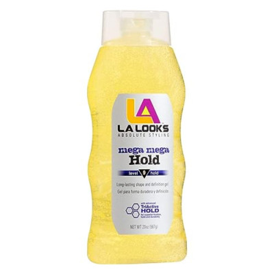 LA Looks Styling Hair Gel Mega Mega Hold Long Lasting Non-Sticky 20 oz 4 Pack