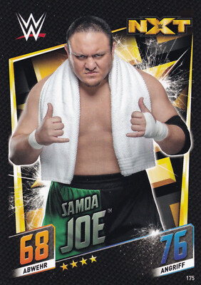 2015 Topps WWE 175 Samoa Joe Slam Attax Then Now Forever NM