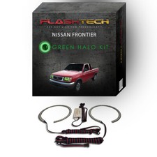 Kit de halo de faros LED ojo de ángel verde para faros Nissan Frontier 1998-2000