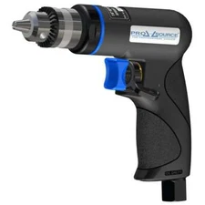 PRO SOURCE 1/4" Drive Reversible Mini Air Drill: Pistol-Grip; 2,600 RPM; 4 CFM
