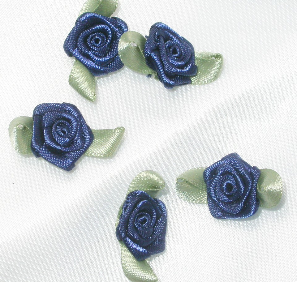Polyester Satin Ribbon Roses 25 Pack - Lots of colors! USA STOCK ...