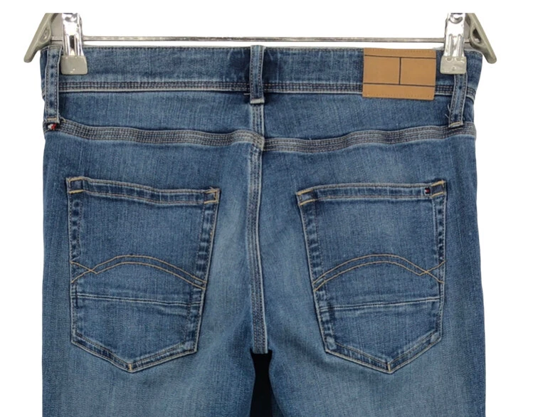 TOMMY HILFIGER Jeans Slim Dritti Per Ragazzi Taglia 164 - W28 L29 - Immagine 4 di 4