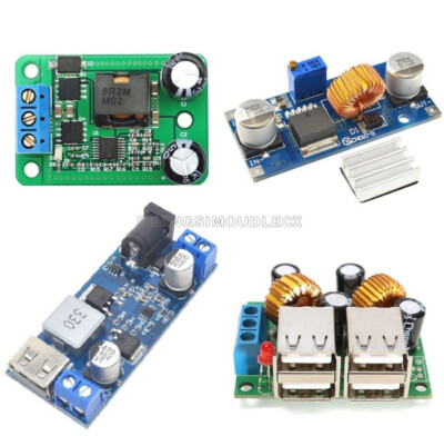 XL4015 4-USB Port  DC-DC 12V/24V to 5V 5A Buck Converter Power Supply Step Down