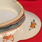RARE CHINESE 1850-1899 FAMILLE ROSE PEACHES FOOTED OVAL PEDESTAL DISH QING 7 1/2 — photo 8