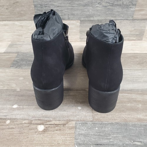 Eileen Fisher Womens Melrose Ankle Boots Sz 10 Block Heel Black Nubuck - Picture 5 of 16