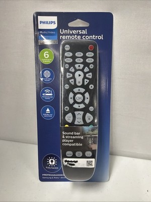 Philips Universal TV Remote Control #SRPg368D/27 6 Device New in Package