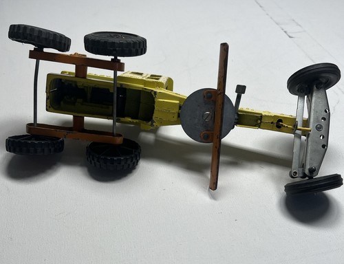 Raschietto e Sterring Vintage Hubley Steerable Giallo Diesel Road Grader USA Giocattolo - Foto 4 di 4