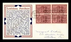 DR JIM STAMPS US COVER LOUISIANA PURCHASE SESQUICENTENNIAL FDC BLOCK OF 4