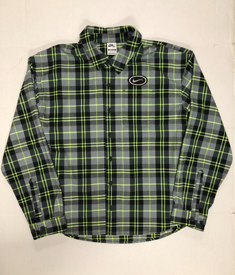 Nike SB Eric Koston Skate Flannel Grey Neon HV0256-070 Size Medium