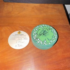 Chicago Blackhawks Caleb Jones #82 Autographed Hockey Puck With Certificate