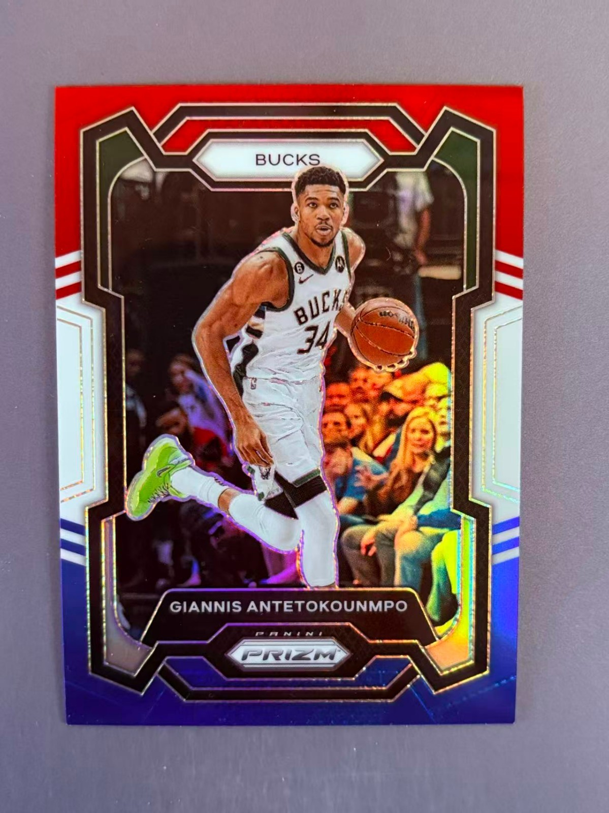 Giannis Antetokounmpo 2023-24 Panini Prizm Red White Blue Prizm #103