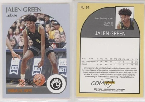 2021 Panini Chronicles Draft Picks Hoops Retro Orange Jalen Green #54 Rookie RC