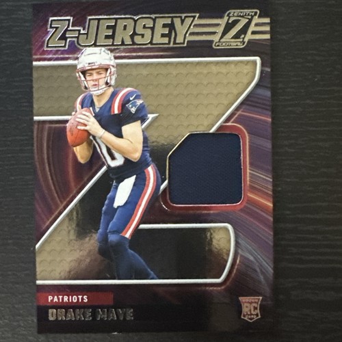 2024-25 Panini Zenith DRAKE MAYE Z Jersey Patch #ZJ2 (RC) (MEM) Patriots Rookie