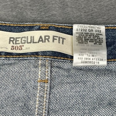 Vintage Levis 505 Jeans Men 40x32 (39x28) Denim Distress Y2K Faded