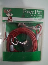 Ever Pet Galvanized Weather Resist 20 Ft Tie Out Cable Swivel Clip Up To 60lbs