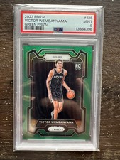 2023 Victor Wembanyama Panini Prizm Green #136 PSA 9 MINT