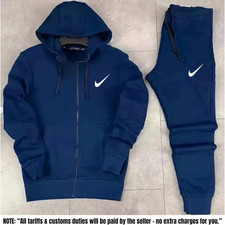 Men's Nike Hoodie Full Zip 2 Piece Tracksuit Sportswear Fleece Hoodie Tracksuit